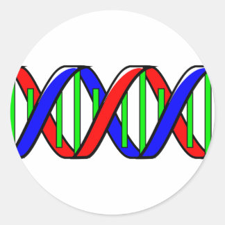 double helix classic round sticker