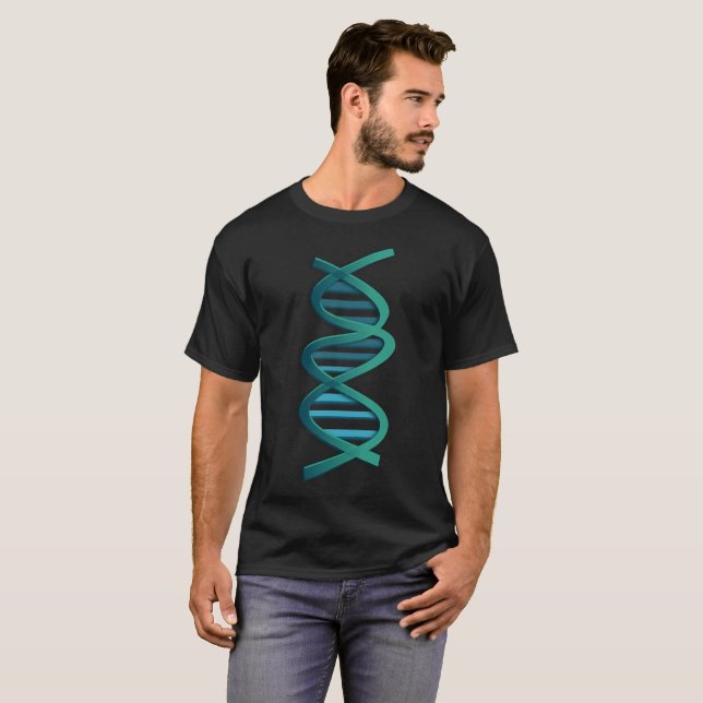 Double Helix Men's Basic Dark T-Shirt (Front Full)