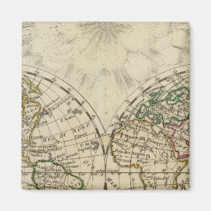 Double hemisphere map magnet