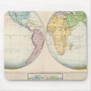 Double Hemisphere Map of the Climate Mouse Pad