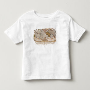 Double Hemisphere World Map, 1587 Toddler T-Shirt