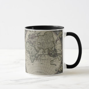 Double Hemisphere World Map   1672 Mug