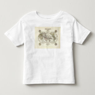 Double Hemisphere World Map Toddler T-Shirt