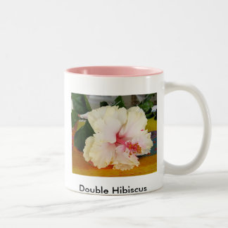 Double Hibiscus Two-Tone Coffee Mug