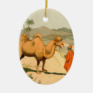 Double-Hump Camel in the Desert Ceramic Tree Decoration