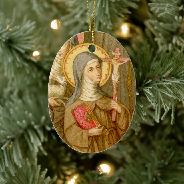 Double Image St. Colette of Corbie (SAU 027) Ceramic Ornament (Tree)