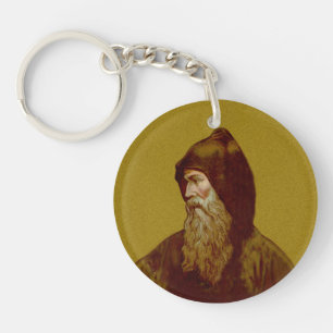 Double Image St. Cyril the Monk (M 002) Key Ring