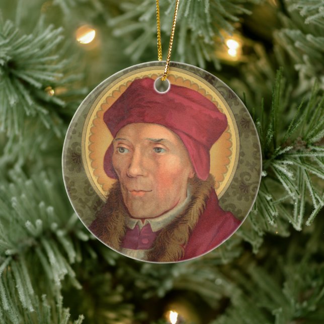 Double Image St. John Fisher (SAU025) Circular Ceramic Ornament (Tree)