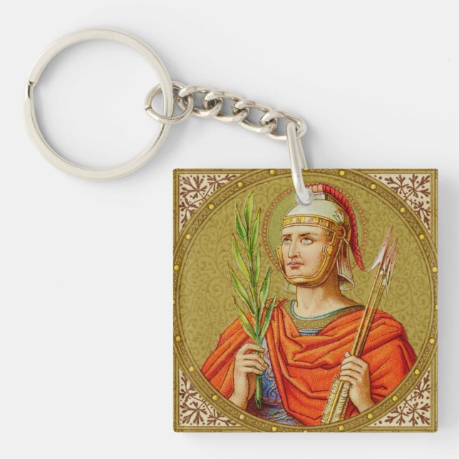 Double Image St. Sebastian (SNV 24) Key Ring (Front)