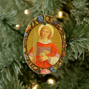 Double Image St. Stephen the ProtoMartyr (PM 08) Ceramic Ornament