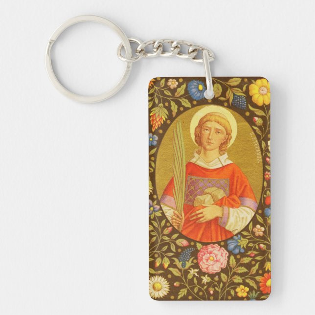 Double Image St. Stephen the ProtoMartyr (PM 08) Key Ring (Front)