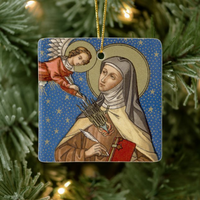 Double Image St. Teresa of Avila (SAU 28) Ceramic Ornament (Tree)