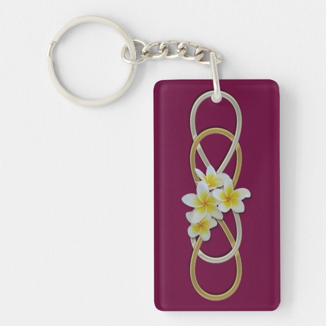 Double Infinity BiColor Frangipani Key Ring (Front)
