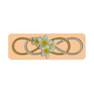 Double Infinity BiColor Frangipani Return Address Label