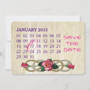 Double Infinity - Roses - Custom Calendar Save The Date
