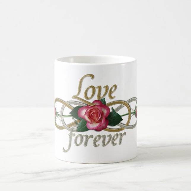 Double Infinity - Roses Love forever Coffee Mug (Center)