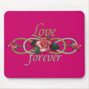 Double Infinity - Roses Love forever Mouse Pad