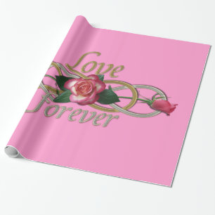 Double Infinity - Roses Love more forever Wrapping Paper