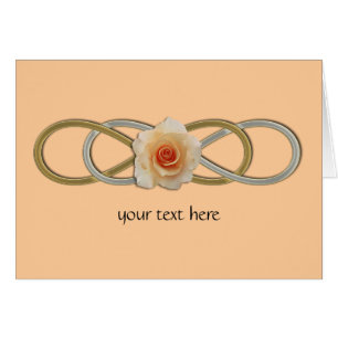 Double Infinity Silver Gold Rose