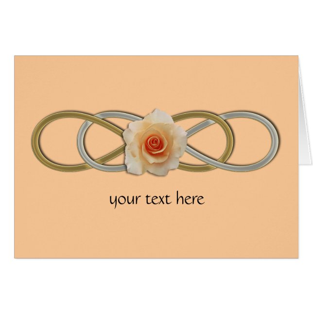 Double Infinity Silver Gold Rose (Front Horizontal)