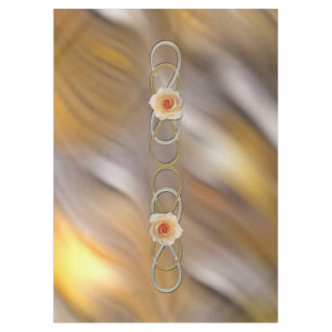 Double Infinity Silver Gold Rose + your backgr. Tablecloth
