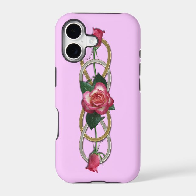 Double Infinity Silver Gold Roses (Back)