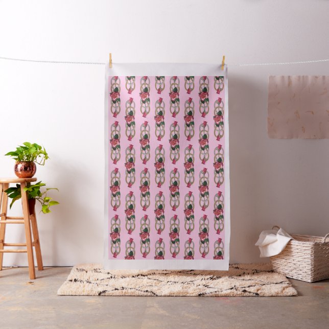 Double Infinity Silver Gold Roses + your ideas Fabric (In Situ)