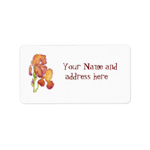 Double Iris Address Label