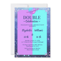 Double Joint twin space birthday Boy Girl