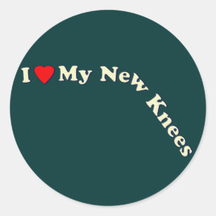 Double Knee Replacement Gifts Get Well Classic Round Sticker