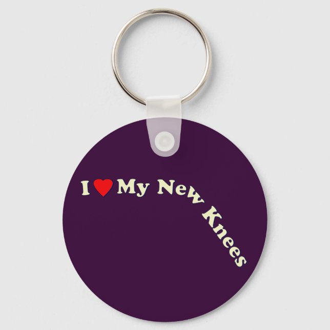 Double Knee Replacement Gifts | Get Well Key Ring (Front)