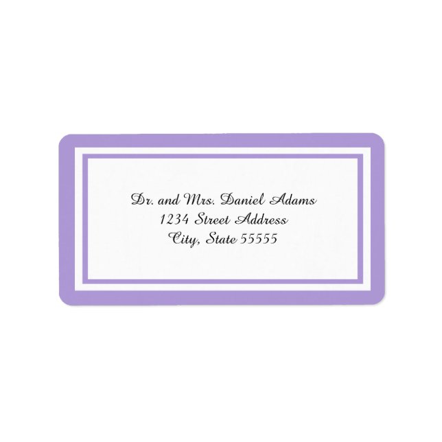 Double Lavender Trim - Address Label (Front)