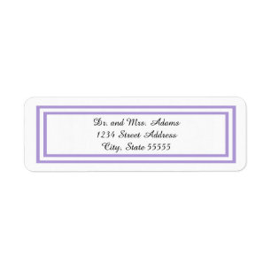 Double Lavender Trim - Address Label Return Address Label