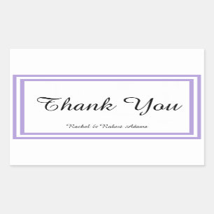 Double Lavender Trim - Rectangle Sticker