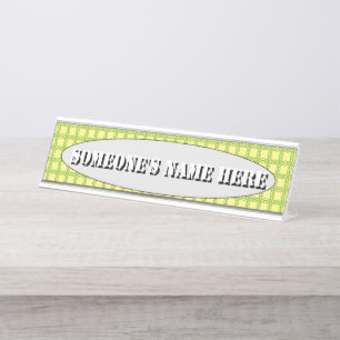 Double Leaf Circle by Kenneth Yoncich Desk Name Plate