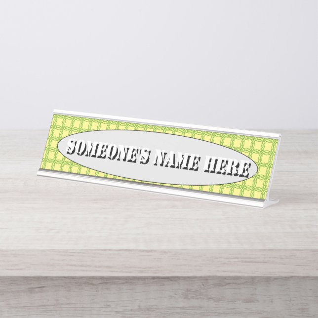 Double Leaf Circle by Kenneth Yoncich Desk Name Plate (Front)