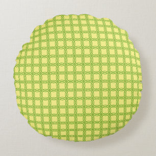 Double Leaf Circle by Kenneth Yoncich Round Cushion