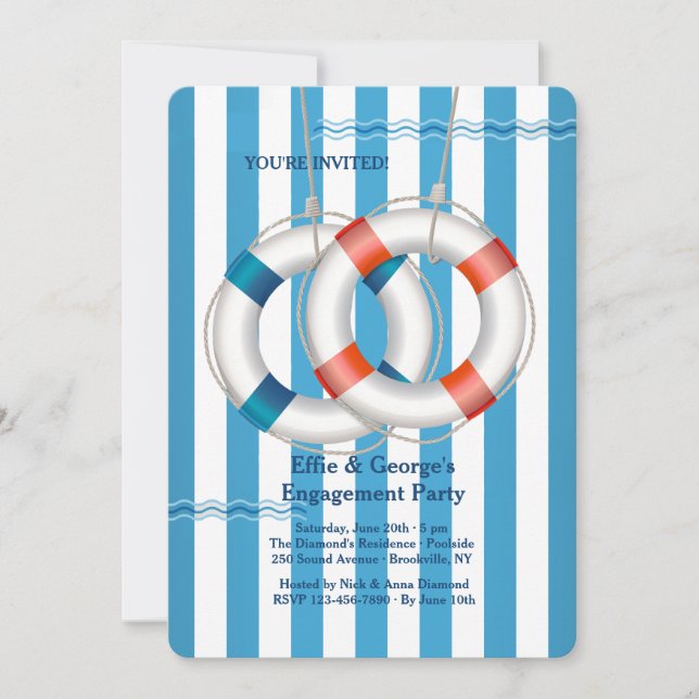 Double Life Preserver Invitation (Front)