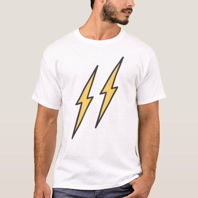 Double Lightning Bolt Icon design T-Shirt (Front)
