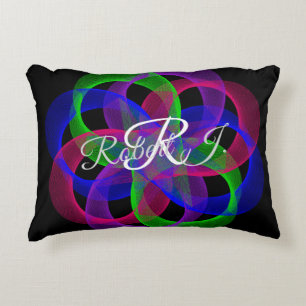 Double Loop Mesh Geometric Accent Pillow