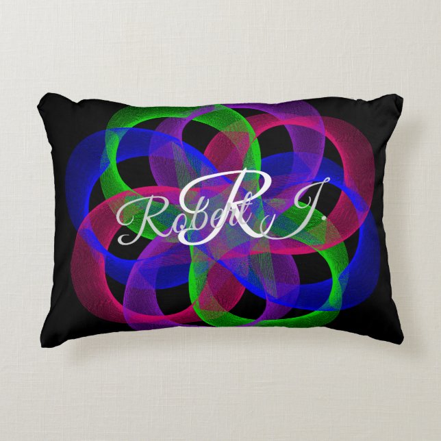 Double Loop Mesh Geometric Accent Pillow (Front)