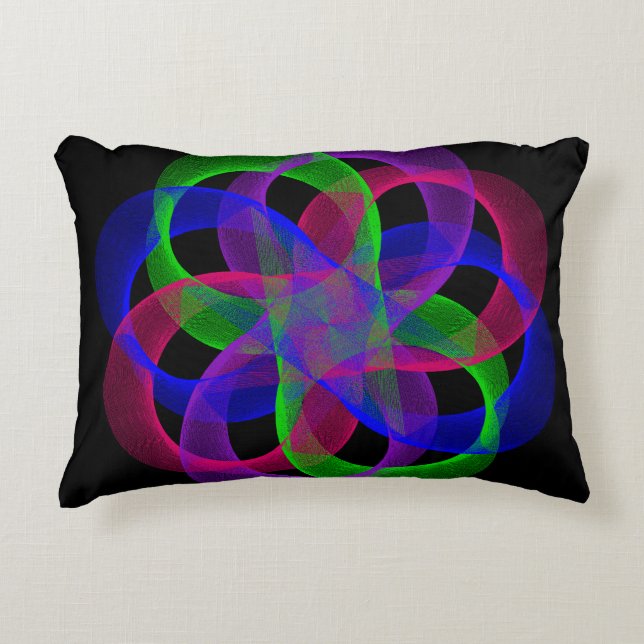 Double Loop Mesh Geometric Accent Pillow (Front)