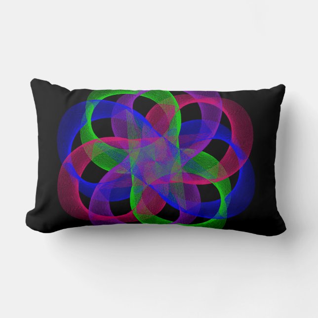 Double Loop Mesh Geometric Throw Pillow (Front)