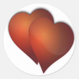 DOUBLE LOVE CLASSIC ROUND STICKER