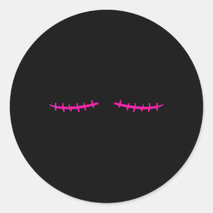Double Mastectomy Breast Cancer Survivor Classic Round Sticker