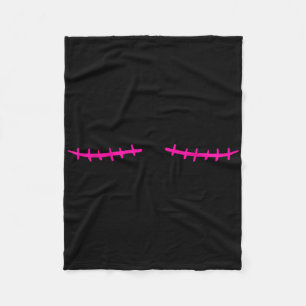 Double Mastectomy Breast Cancer Survivor Fleece Blanket