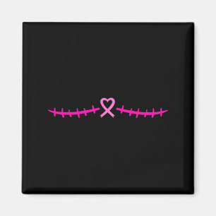 Double Mastectomy Breast Cancer Survivor Pink Magnet