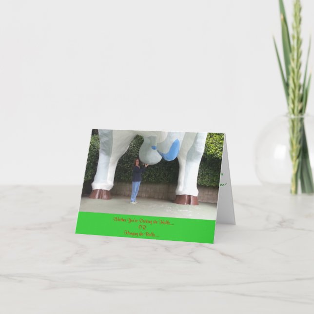 Double meaning humerous Christmas card (Front)