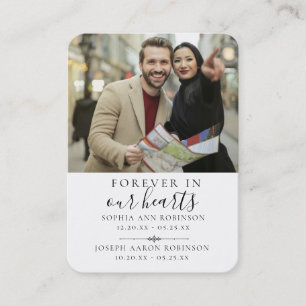 Double Memorial Funeral Photo Prayer Card