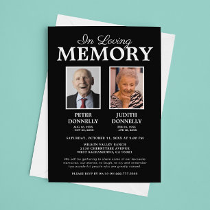 Double Memorial Photo Invitation